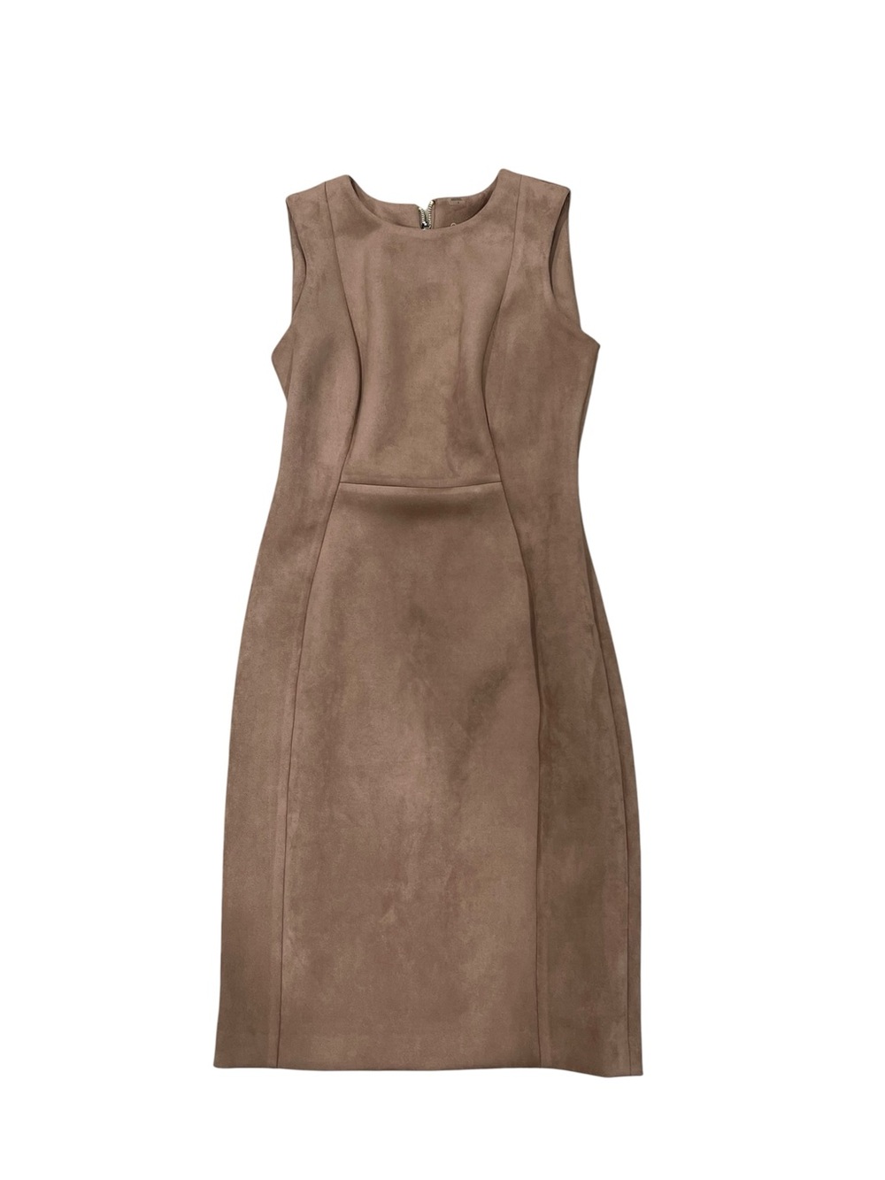 Calvin Klein-Brown Sleeveless Sheath Dress